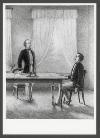 Havelaar wijst Verbrugge terecht (1881), door J.C. Rappard, reproductie